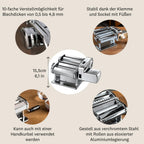 Elektrische Nudelmaschine Atlas 150 mit Atlasmotor für Pasta Lasagne Fettuccine Tagliolini aus Edelstahl