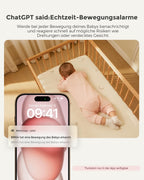 BM04 Babyphone mit Kamera 5 Zoll smart WLAN Baby Monitor mit Nachtsicht und Gegensprechen sowie Appsteuerung