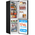 Kühl-Gefrierkombination 174L 150cm hoch 39dB leise Low Frost 180° Flipregal Energieeffizienzklasse E