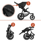 Runner 2 robuster Dreirad Buggy für Kleinkinder mit XL Luftreifen belastbar bis 22 kg schwarz