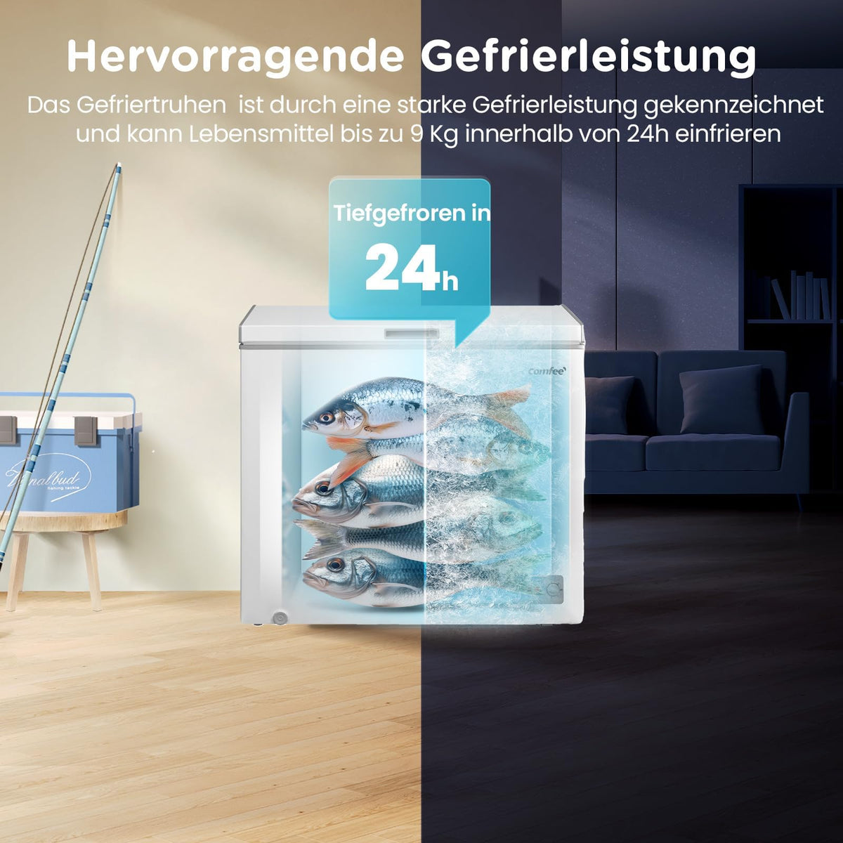 200L freistehende Gefriertruhe Energieklasse A