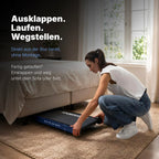 Laufband 1 bis 12 km/h elektrisch, klappbar mit Steigung und Tablethalterung, leise im Homeoffice, Walking Pad