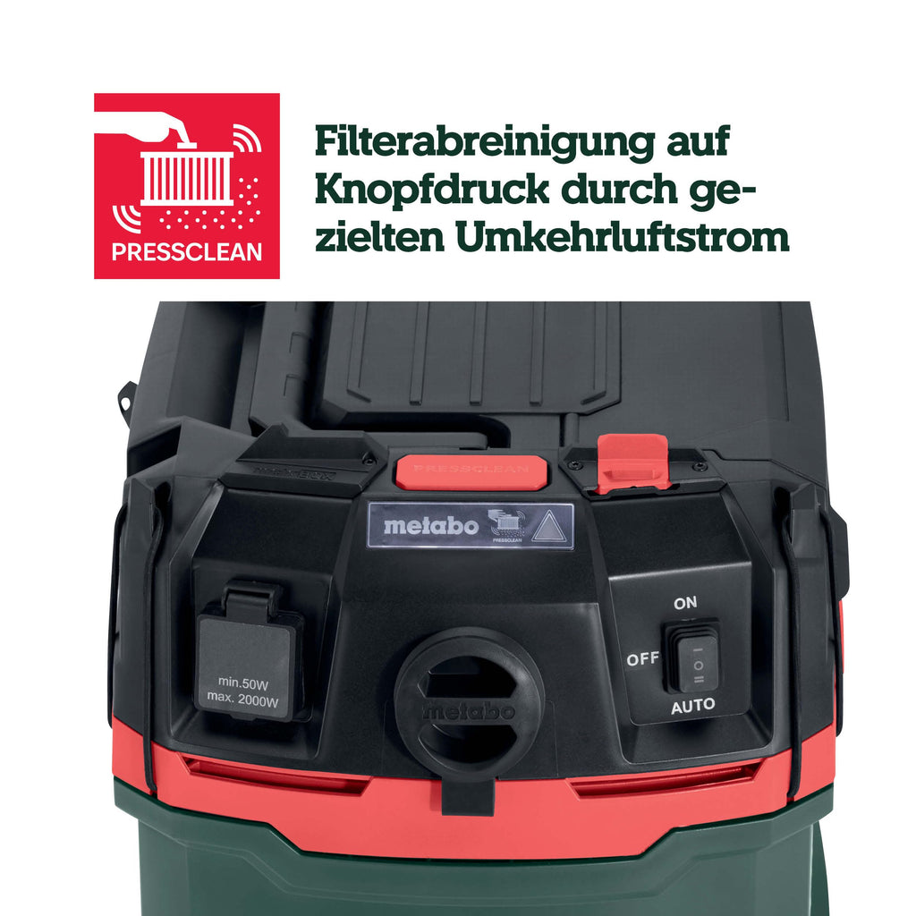 Allessauger ASA 30 M PC Kompakter Nass und Trockensauger mit 1200 W für Werkstatt Auto und Haushalt
