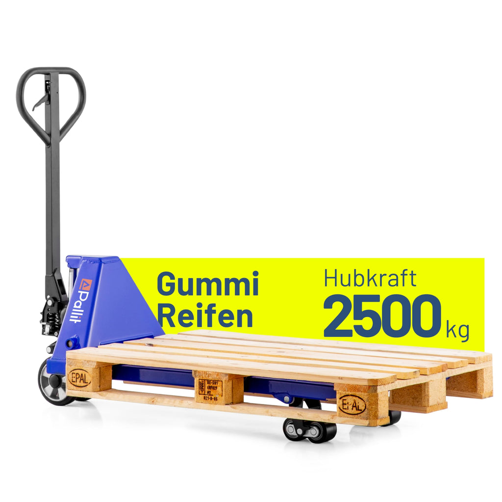 Hubwagen 2500 kg aus Stahl, Gabellänge 1150 mm, robust, hydraulisch, ideal für Lager und Logistik