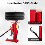 Universelles Reifenmontiergerät 4 bis 21 Zoll für Achsen Ø 12 bis 25 mm, Stahl, manuelle Montage und Demontage