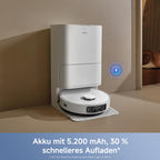 E40 Ultra Saugroboter mit Wischfunktion und selbstreinigender Station sowie ausfahrbarem Mopp