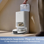 E40 Ultra Saugroboter mit Wischfunktion und selbstreinigender Station sowie ausfahrbarem Mopp