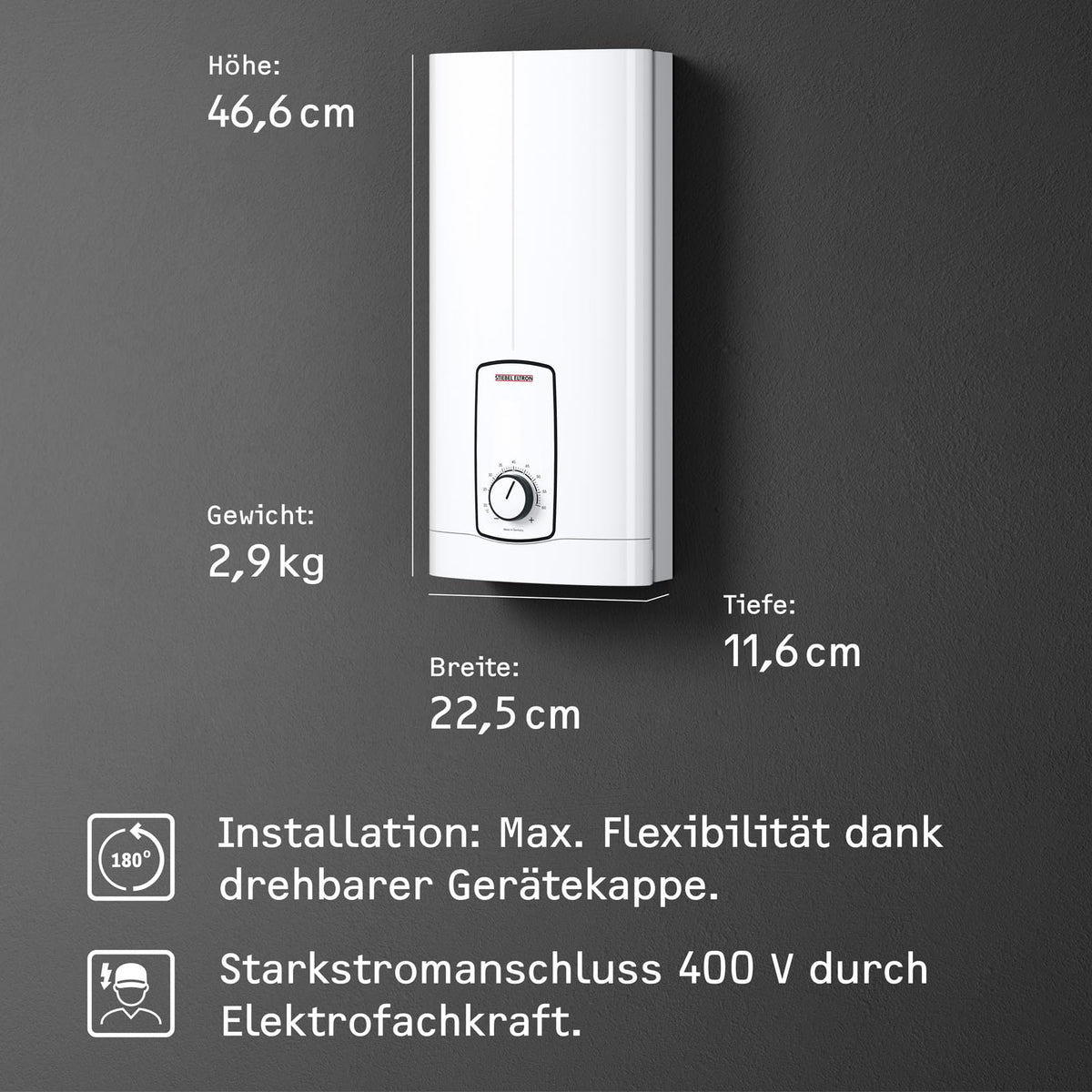 Elektronischer Durchlauferhitzer DHB 18/21/24 ST Trend, 3i Technologie, 204202 Energieklasse A