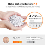 Aktenvernichter mit automatischem Papiereinzug 200 Blatt Mikroschnitt P4 Sicherheitsstufe schwarz