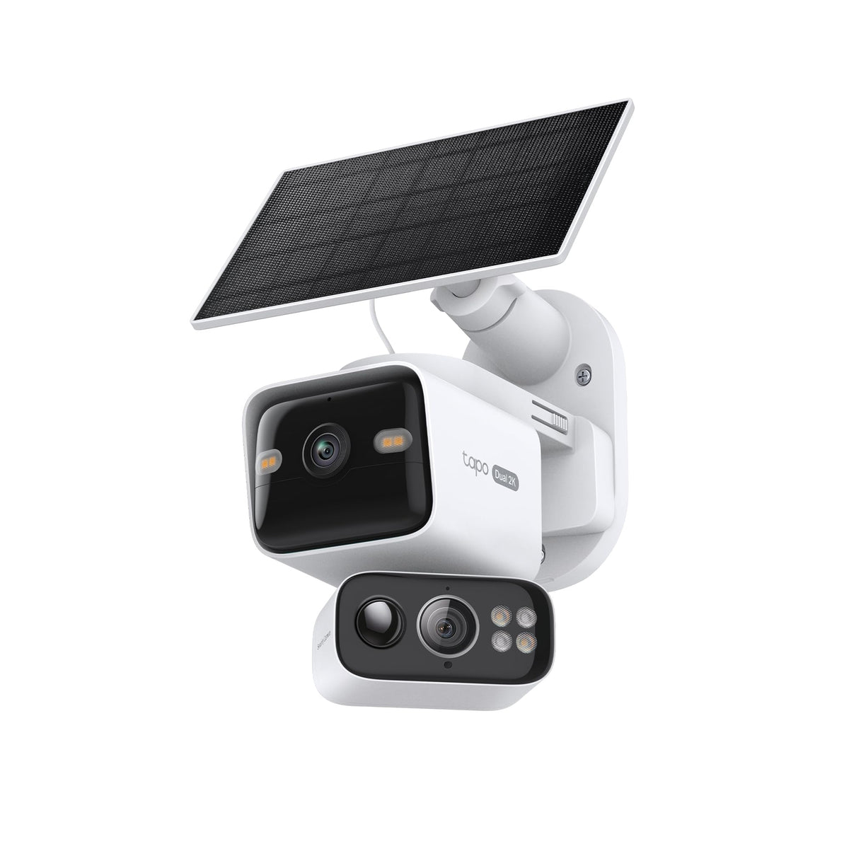 C645D KIT Solar Außenkamera mit Akku 2K Dualobjektiv 165° 6mm WLAN 2,4/5GHz KI Erkennung 24/7 microSD Cloud