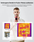 Kompakte Wärmebildkamera E02 SuperIR 240x240 20Hz Minus20°C bis 400°C mit Laserpointer und visueller Kamera