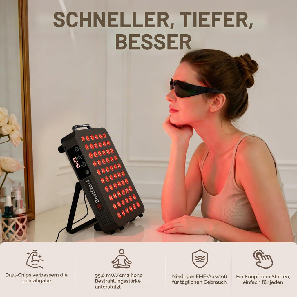 Red Light Panel 660nm Rotlicht und 850nm Infrarot 105W LED Lichttherapiegerät