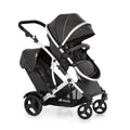 Duett 2 Geschwisterwagen Regenschutz Hauptsitz als Babywanne ab Geburt 15 kg Zweitsitz abnehmbar Black Forest