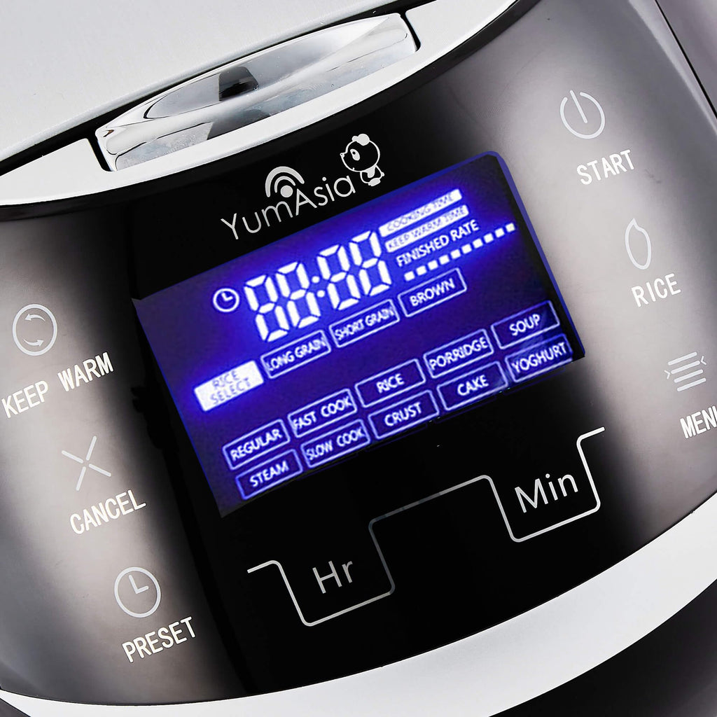 Sakura Reiskocher Keramikschale Fuzzy Logic 1,5 L 6 Reiskochfunktionen 6 Multikocherfunktionen LED Display EU