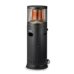 Gas Terrassenheizer Polo Black 2.0 stufenlos regulierbar Reflektionssystem Transporträder Umkippsicherung