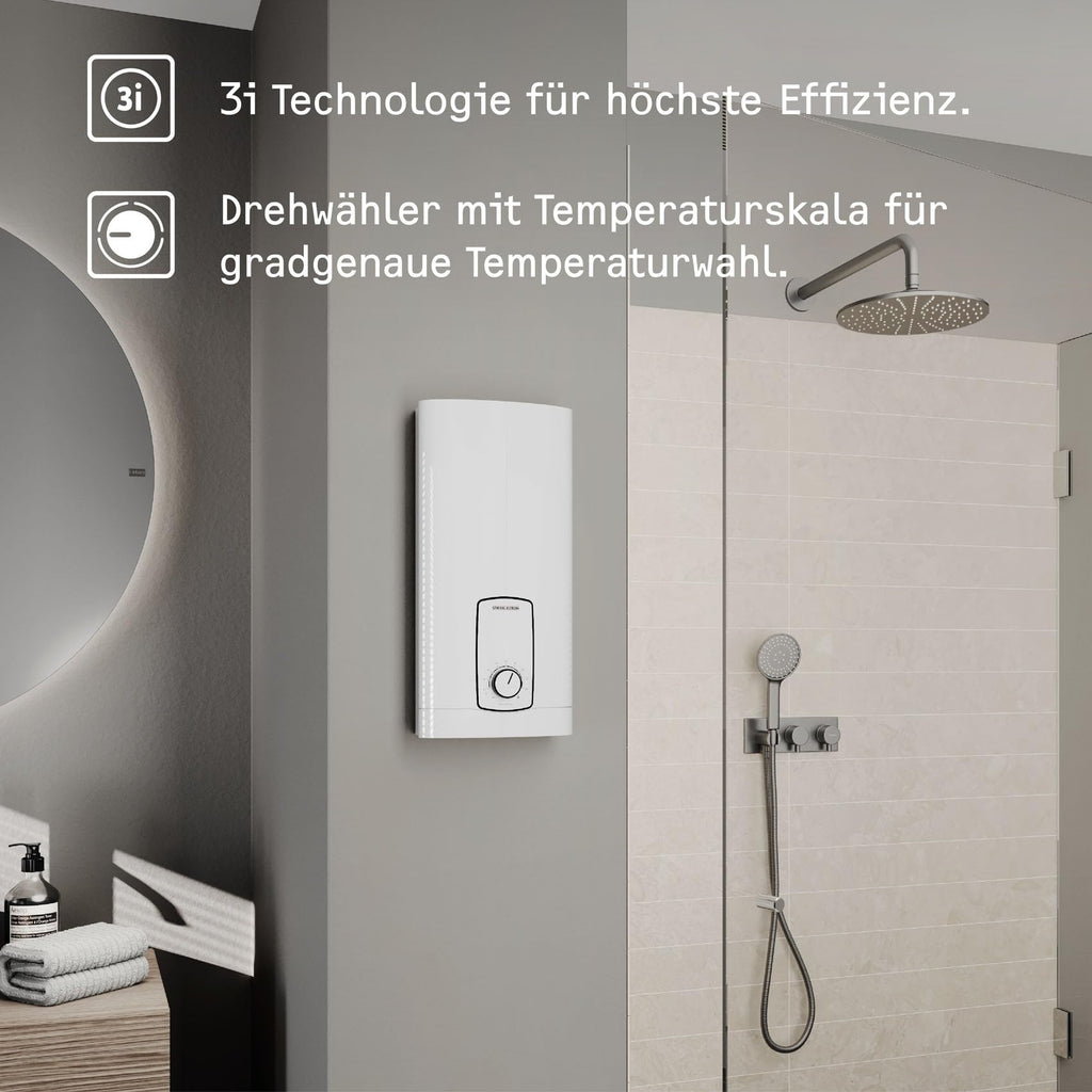 Elektronischer Durchlauferhitzer DHB 18/21/24 ST Trend, 3i Technologie, 204202 Energieklasse A