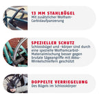 Granit Super Extreme 2500/165HB230 Bügelschloss gegen Sägeangriffe für Fahrrad und E-Bike Sicherheitslevel 15