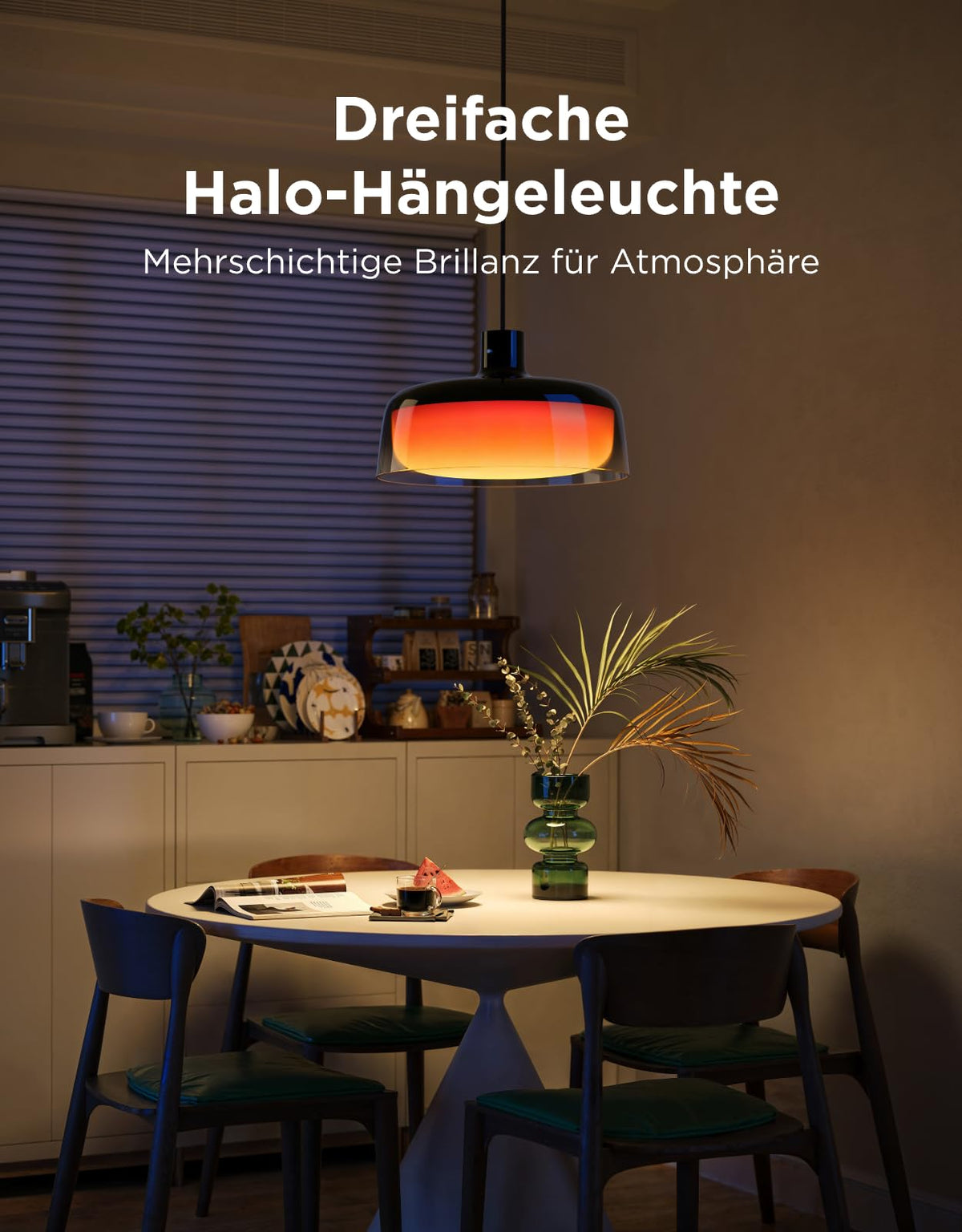 Pendelleuchte mit smarter Segmentierungskontrolle RGBIC und Weißlicht Energieeffizienzklasse G