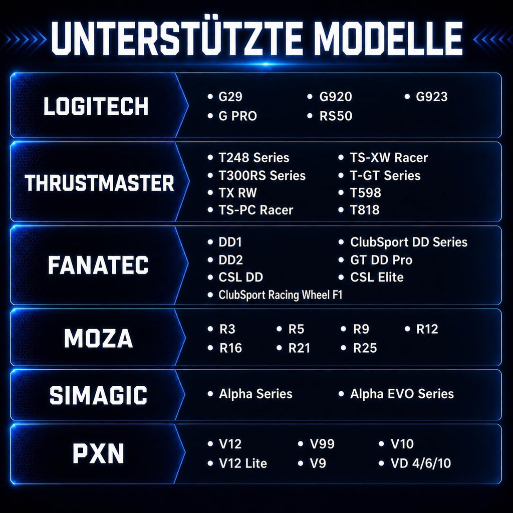 Faltbares Sim Racing Cockpit für Logitech MOZA Thrustmaster mit verstellbarem Sitz und Lenkradhalterung