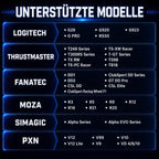 Faltbares Sim Racing Cockpit für Logitech MOZA Thrustmaster mit verstellbarem Sitz und Lenkradhalterung