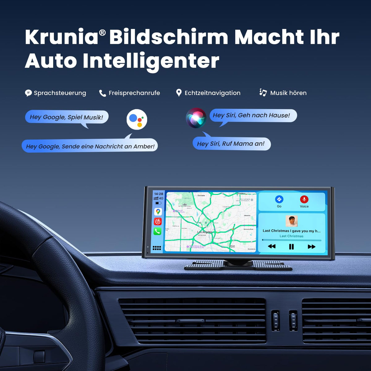 23.52 cm Tragbares Carplay Display mit OTA Update und Smartphone Integration für Fahrzeuge