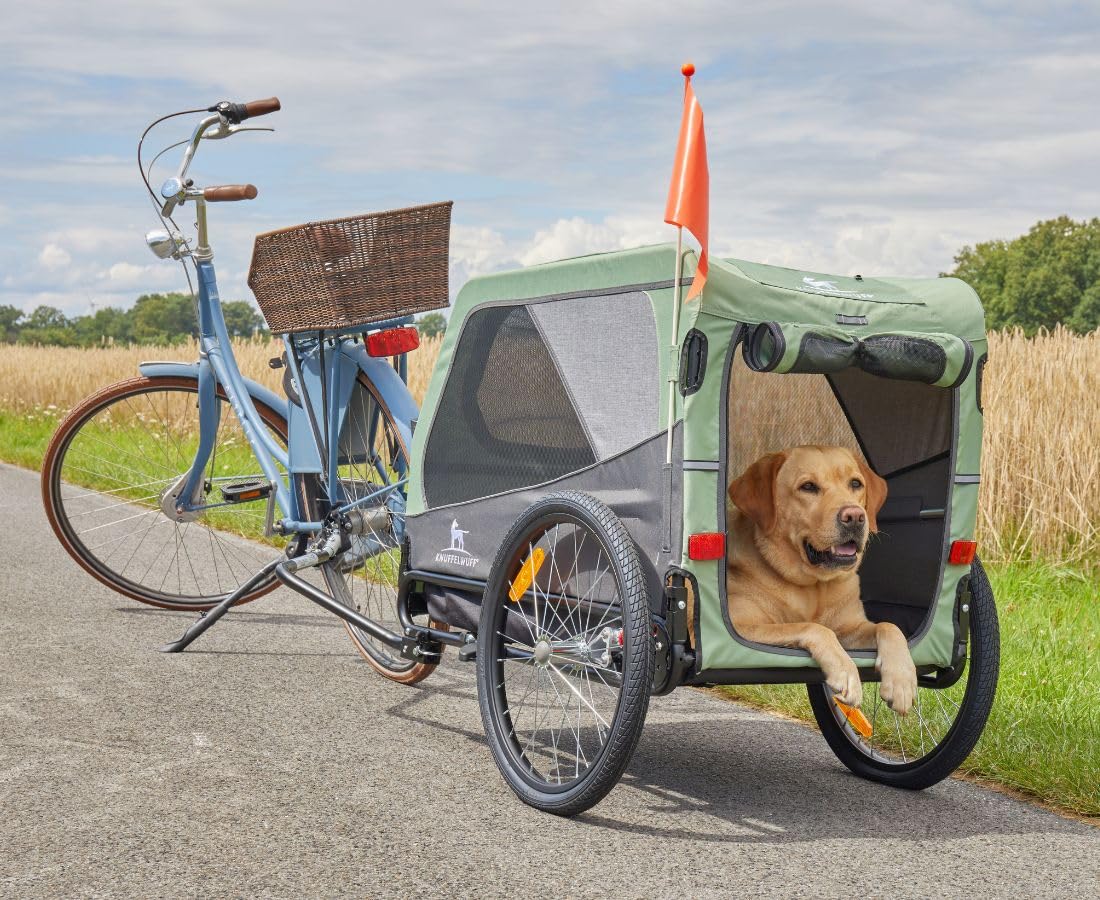 Hundeanhänger Fahrradanhänger Buggy bis 45 kg faltbar leicht stabil mit Sicherheitsleine Reflektoren Cruvado