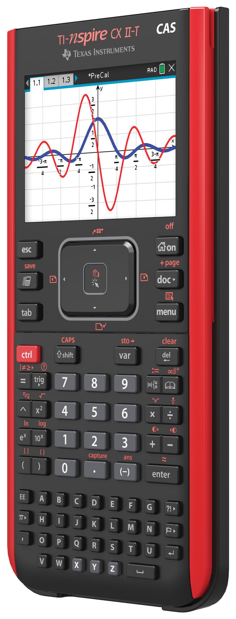 TI Nspire CX II T CAS Graphikrechner schwarz mit Farbdisplay und USB