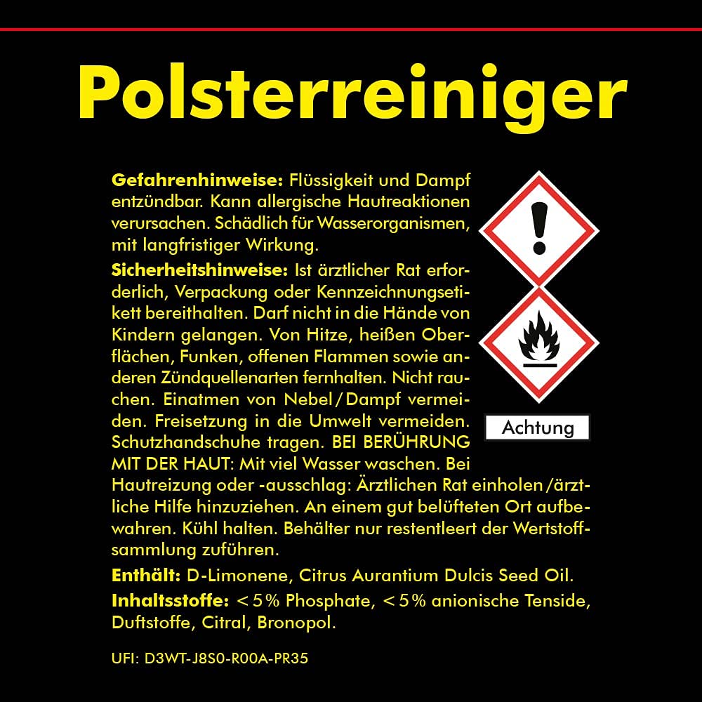 Tornador Black Z020RS Reinigungsset 2x5L Reiniger für Polster Textil Kunststoff Leder plus Mikrofasertücher