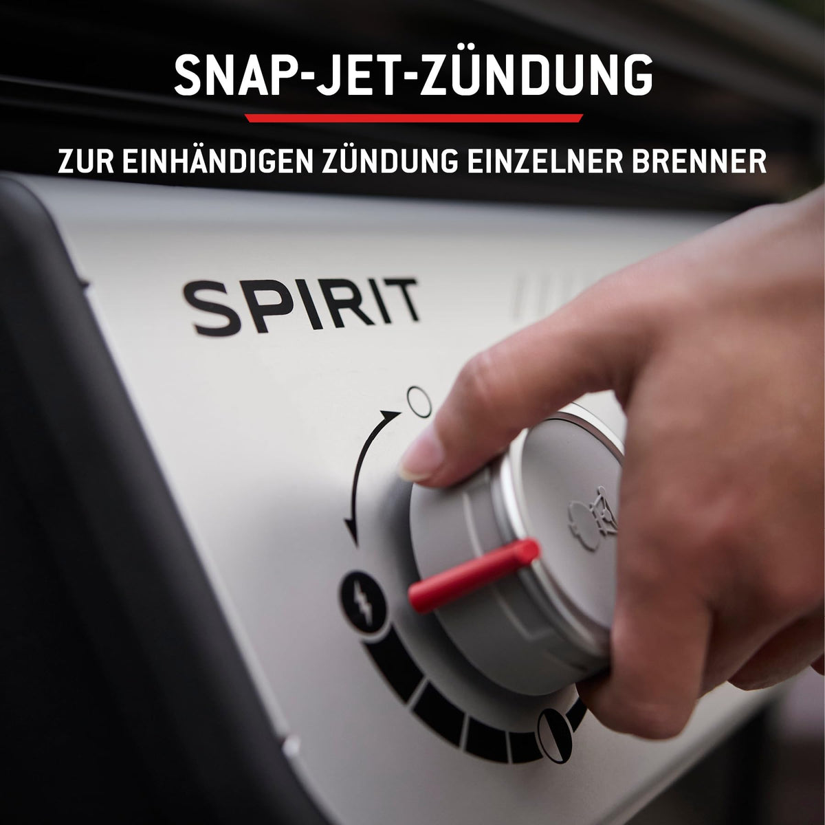 Gasgrill Spirit E410 für Garten, Terrasse und Balkon, mit 4 Brennern, großer Grillfläche und Deckelthermometer
