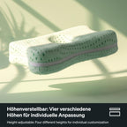Recovery Pillow Plus (60x40 cm) – Höhenverstellbares ergonomisches Nackenkissen (6–13 cm) aus Memory Foam