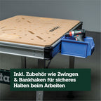 Multifunktionstisch MWB 100 als klappbare Werkbank und Montagetisch für Werkstatt Haushalt und Profis