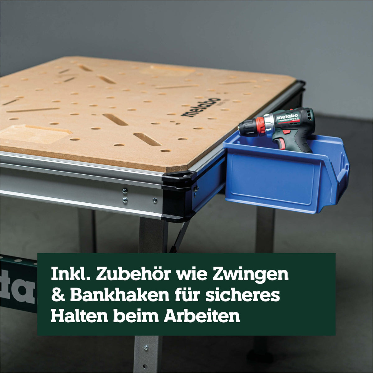 Multifunktionstisch MWB 100 als klappbare Werkbank und Montagetisch für Werkstatt Haushalt und Profis