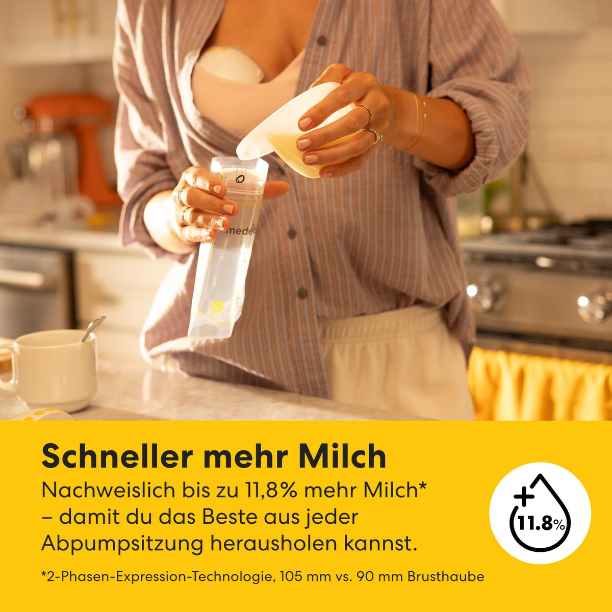 Motion InBra tragbare elektrische Milchpumpe mit Aufbewahrungstasche, hocheffizient, komfortabel und diskret