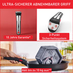 Ingenio Emotion 20 tlg Topf und Pfannenset mit abnehmbarem Griff für alle Herdarten inklusive Induktion