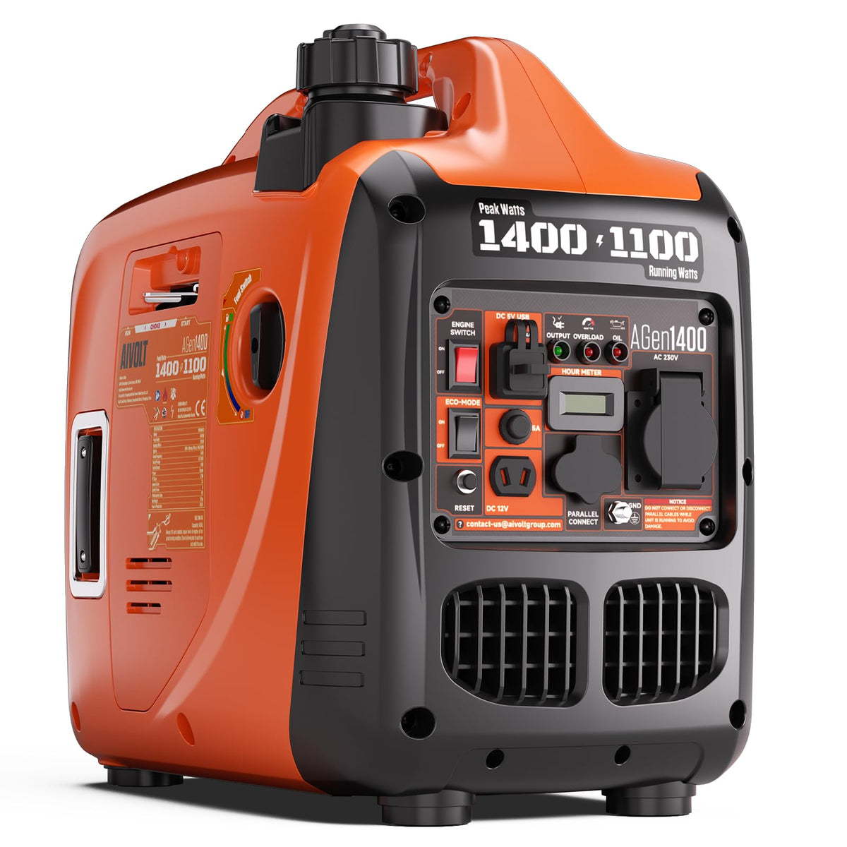 Inverter Stromerzeuger 1400 Watt Notstromaggregat tragbar leise für Camping Haushalt Baustelle