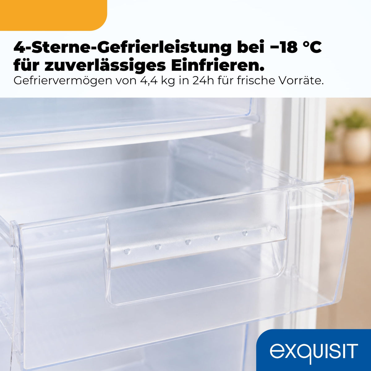 GS512040E Gefrierschrank Tiefkühlschrank 91 Liter Nutzinhalt klein in Weiß Energieeffizienzklasse E