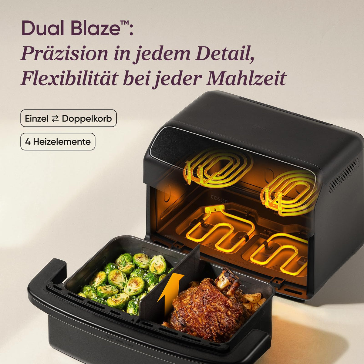Airfryer Heißluftfritteuse der neuen Generation 2026 mit Dual Blaze Twinfry Compact und NTC Technologie
