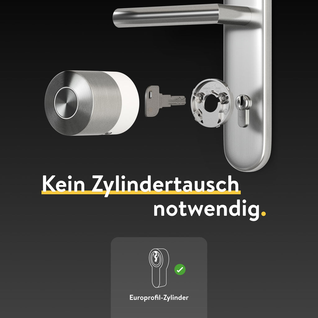 Smart Lock Pro mit Bluetooth, WLAN und Matter, Fernbedienung per App, einfache Nachrüstung ohne Zylindertausch