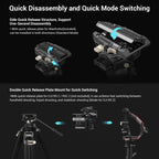 Videostativ Heavy Duty 186 cm 360 Grad Fluidkopf Schnellwechselplatte für DSLR Camcorder Kameras 8 kg 3751B