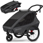 Kidgoo 2 Lite Fahrradanhänger für 2 Kinder als leichter Doppelanhänger zum Anhängen an Fahrräder