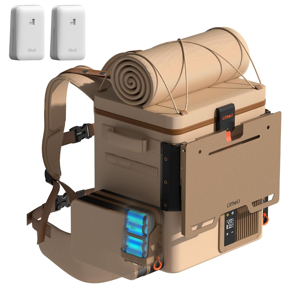 Autokühlschrank 12V Frozen Pack 20L/21QT mit Gefrierfach und 2 U20 Batterien, -4~68°F, tragbar für Camping