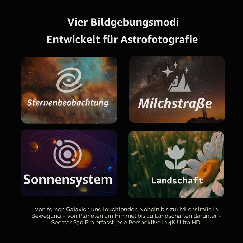 Seestar S30 Pro Smart Teleskop für astronomische Beobachtung und per App gesteuerte Astrofotografie