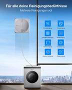 Winbot W3 Omni Fensterputzroboter, Multifunktionsstation, automatische Wischpadreinigung, Randreinigung, App