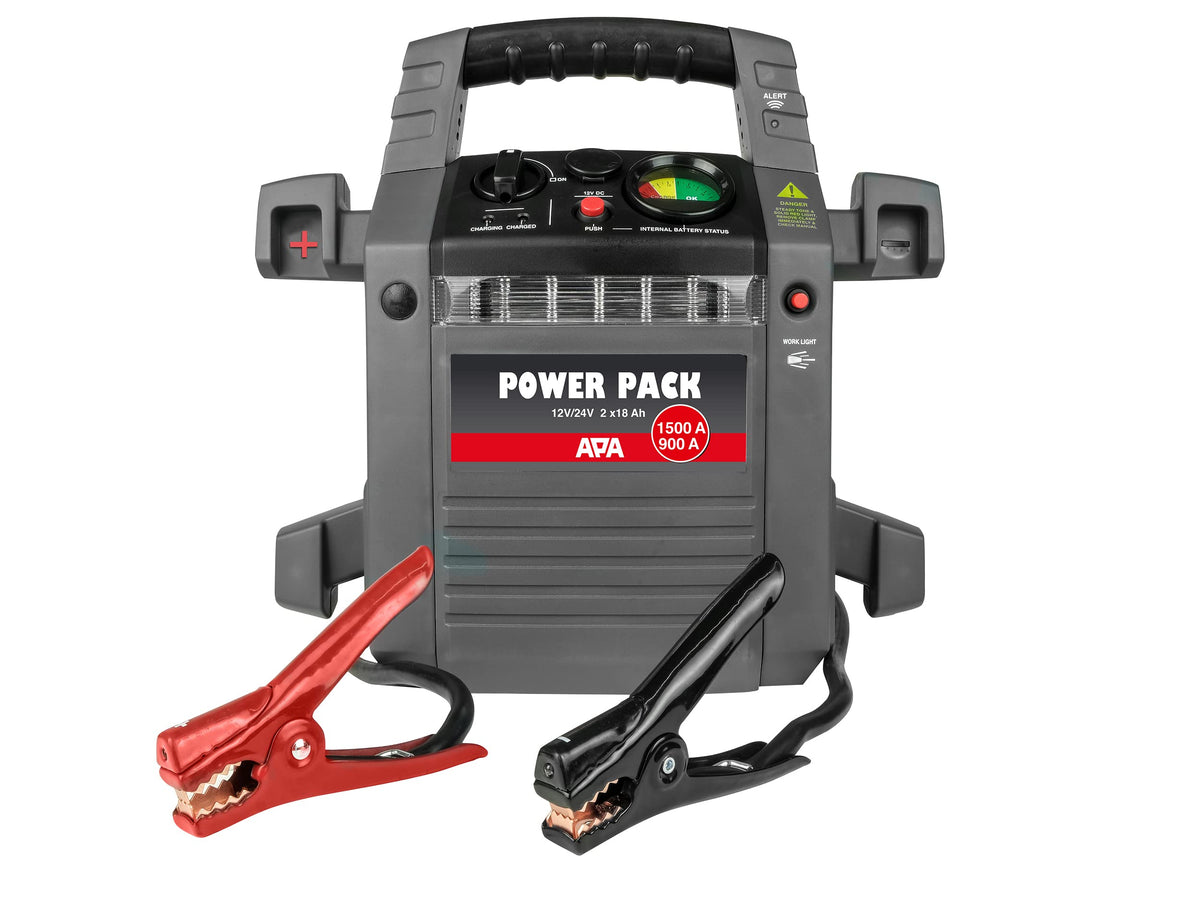 Power Pack 16524 Starthilfe 900A 12/24V Lithium-Ionen Startgerät für Fahrzeugbatterie Grau