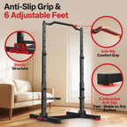 Faltbarer Power Tower mit Klimmzugstange und Dip Station höhenverstellbar 5 in 1 Rückentrainer 204 kg Belastung
