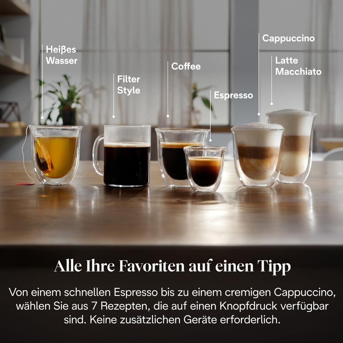 Magnifica Evo Kaffeevollautomat für 7 verschiedene Getränke in Schwarz mit integriertem Mahlwerk