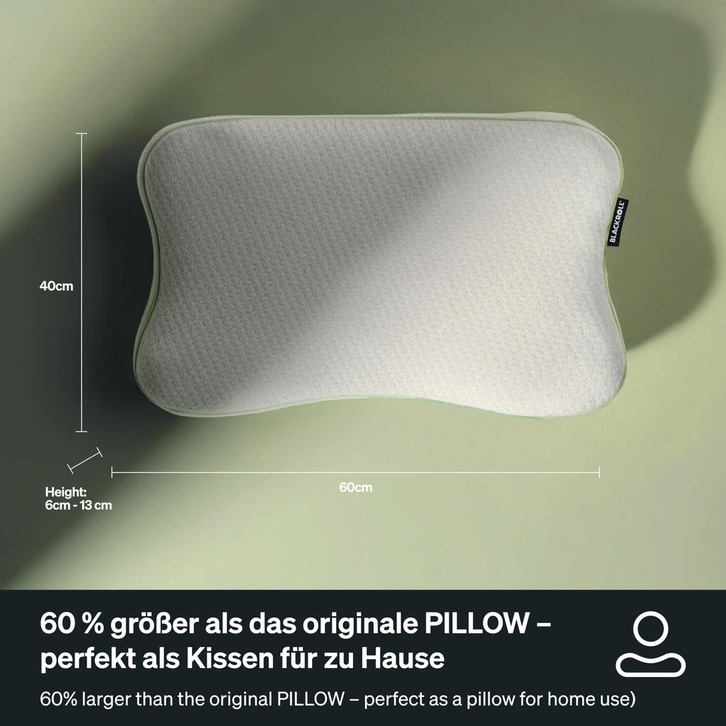 Recovery Pillow Plus (60x40 cm) – Höhenverstellbares ergonomisches Nackenkissen (6–13 cm) aus Memory Foam