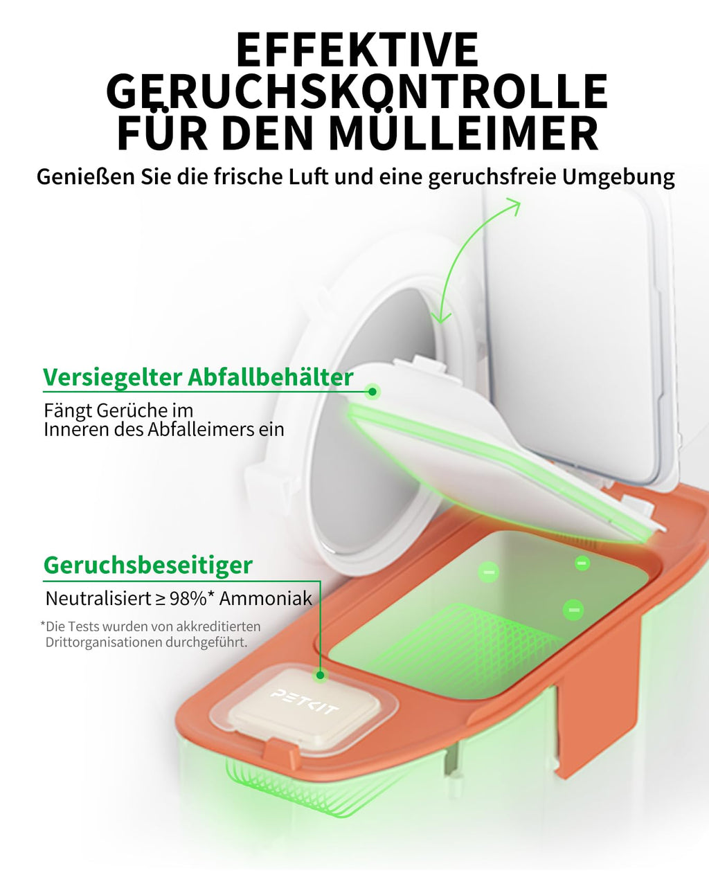 Pura Max 2 selbstreinigende Katzentoilette 76L App Steuerung Geruchsbeseitigung xSecure für mehrere Katzen N50