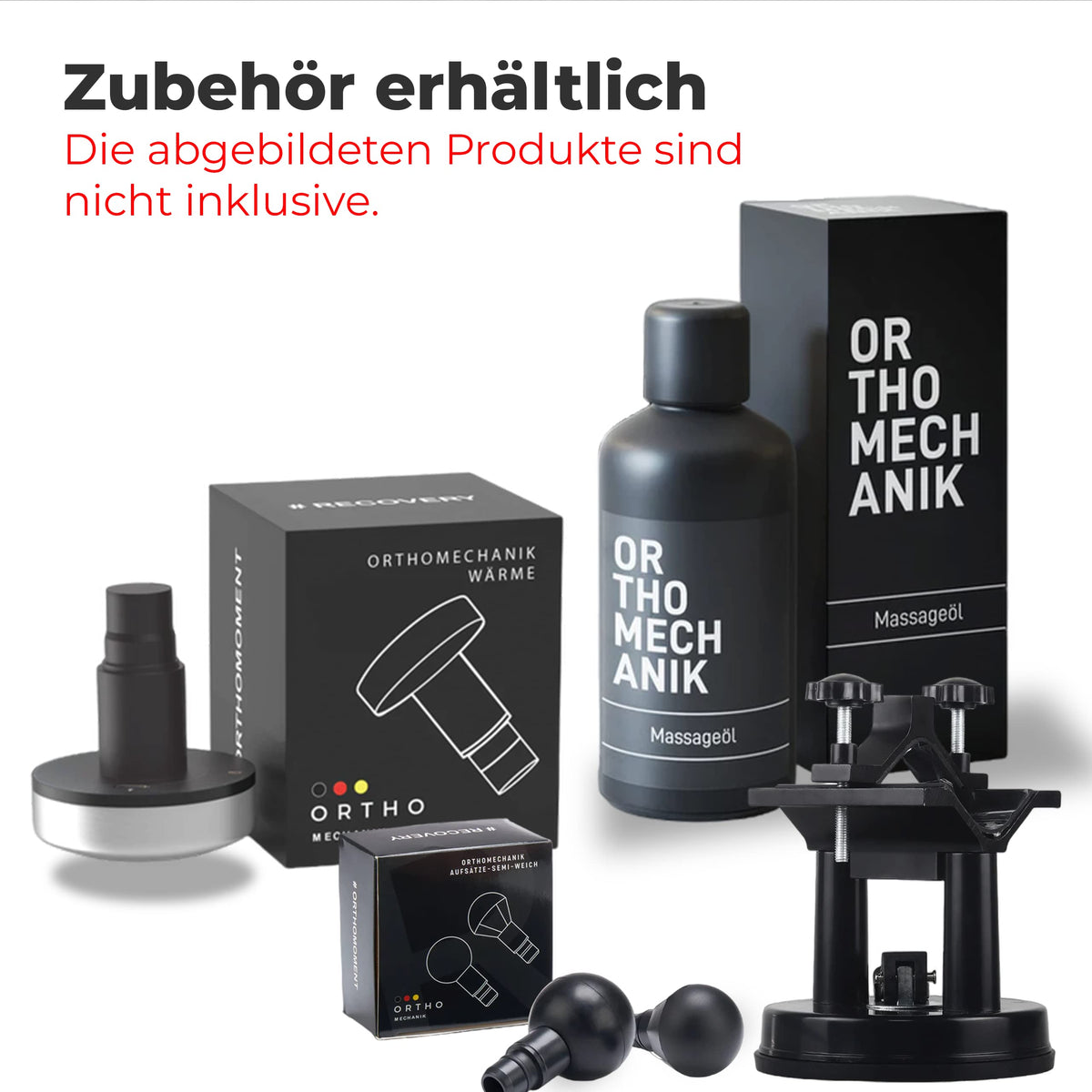 Massagepistole OrthoGun 3.0 mit App, 7 Aufsätzen und Koffer, 160W Motor, 5 Intensitäten, 360 Minuten Laufzeit