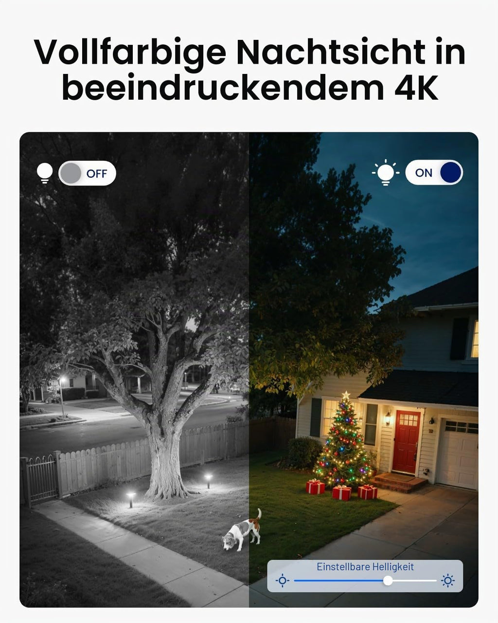 4K Ultra HD WiFi 6 PTZ Überwachungskamera für Außenbereich mit WLAN Auto Tracking und Zoom